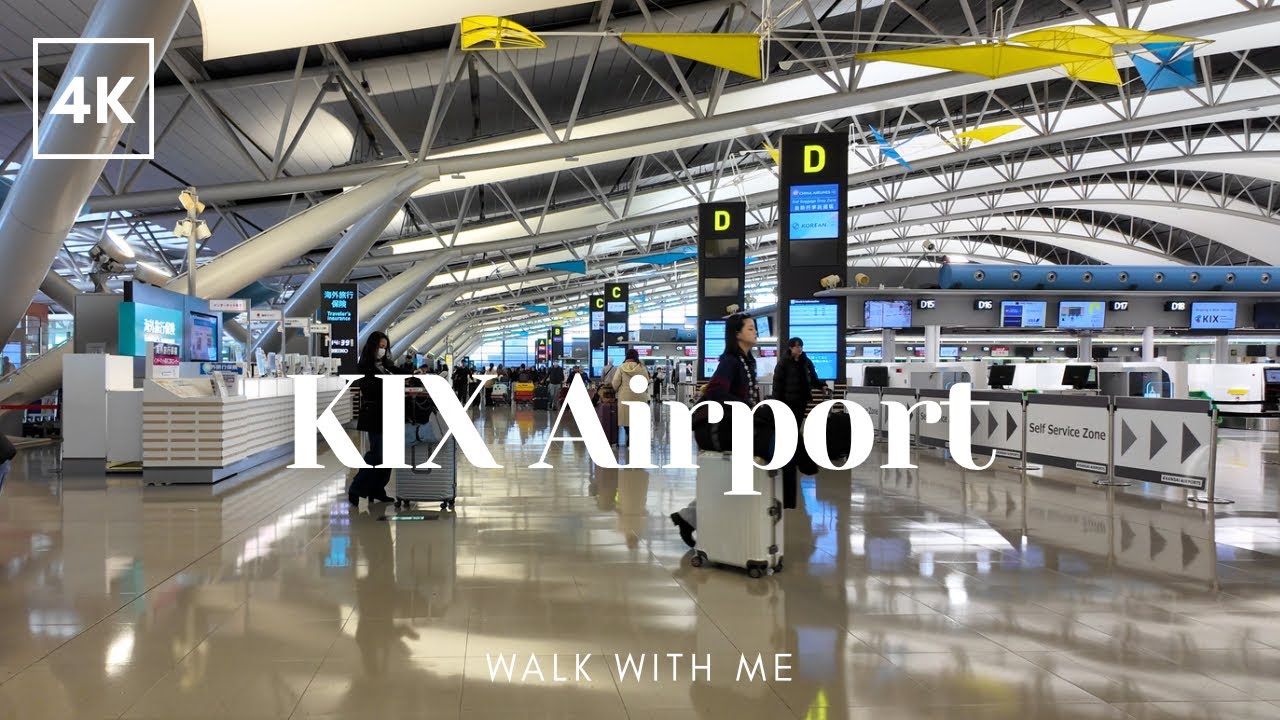 Kansai Airport Walk (KIX) | Terminal 1 Departure & Airside Area | 4K
