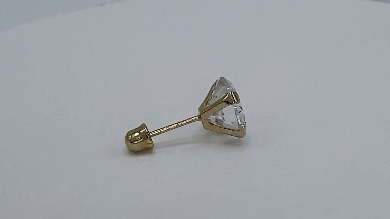 Broquel de Oro 10K corte brillante 7mm