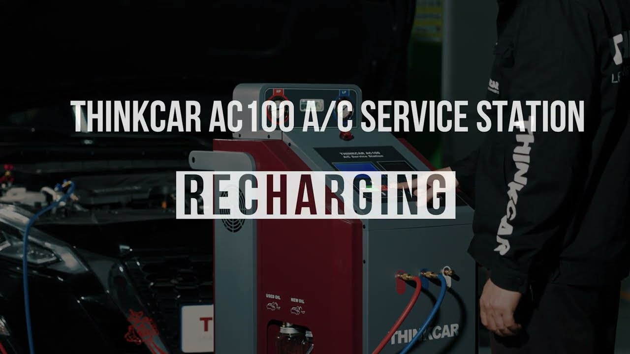 THINKCAR AC100 A/C Service Station, with flush & recovery, vacuuming and Refueling Function!