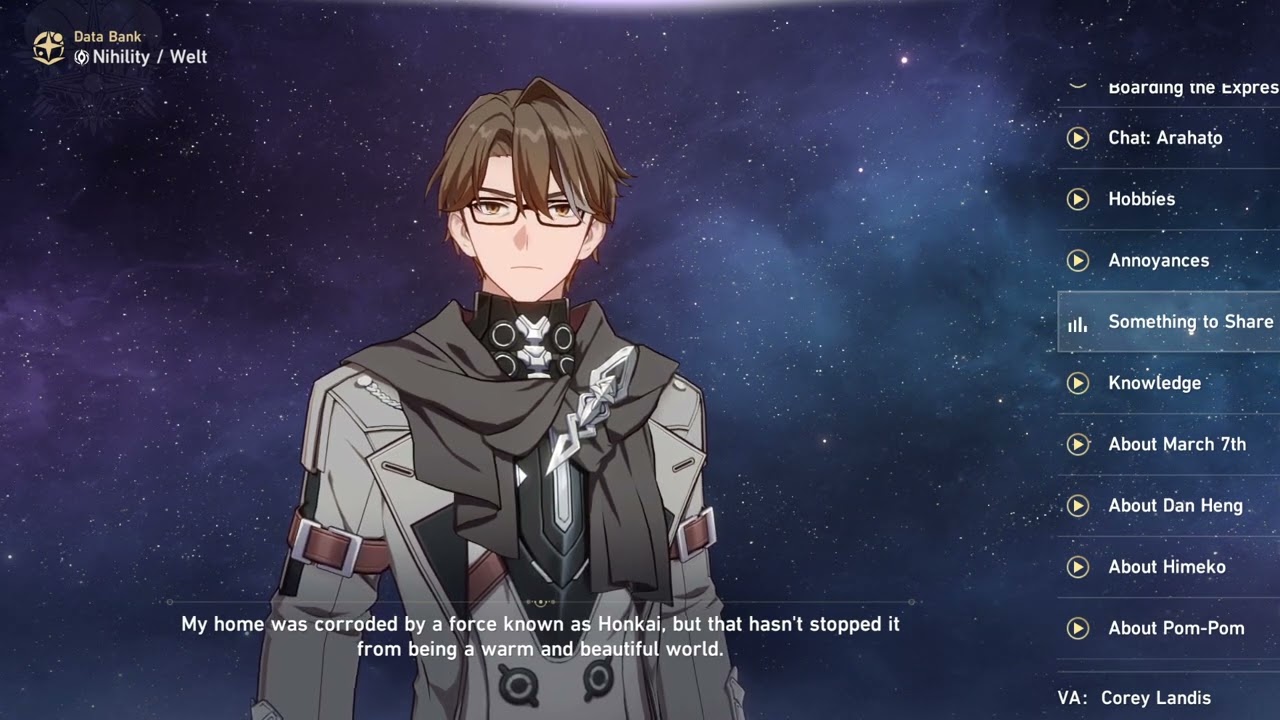 Welt Yang English Voice Lines (Only Voice)