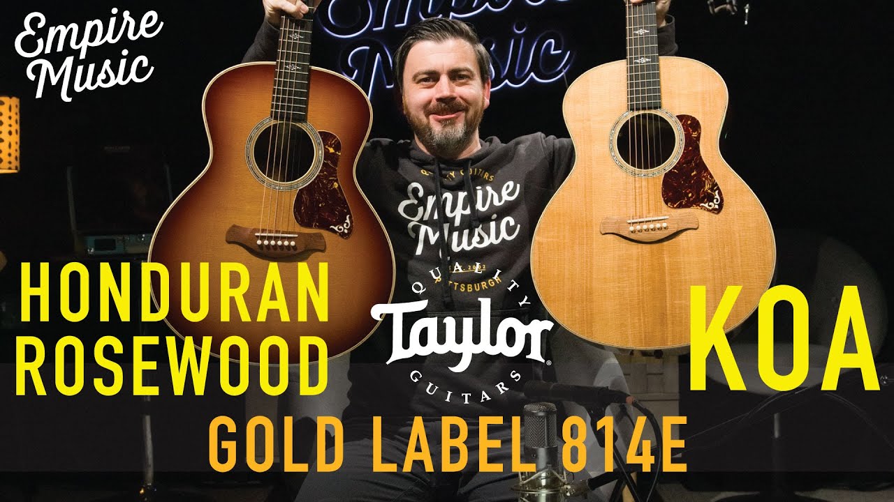 Comparing the NEW Taylor Gold Label 814E Models // Honduran Rosewood vs. Koa