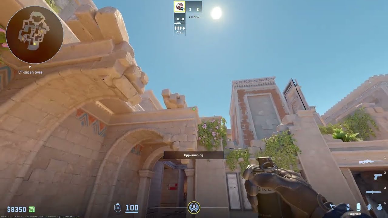 CS2 SMOKES - ANUBIS - CT spawn to Back mid
