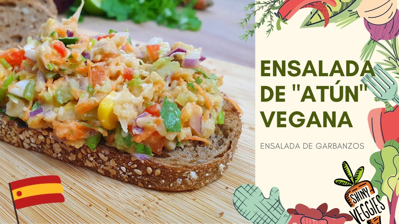 Ensalada de Atún Vegana (Garbanzos) Fácil y Rápida | Cómo hacer Atún vegano | Shiny Veggies