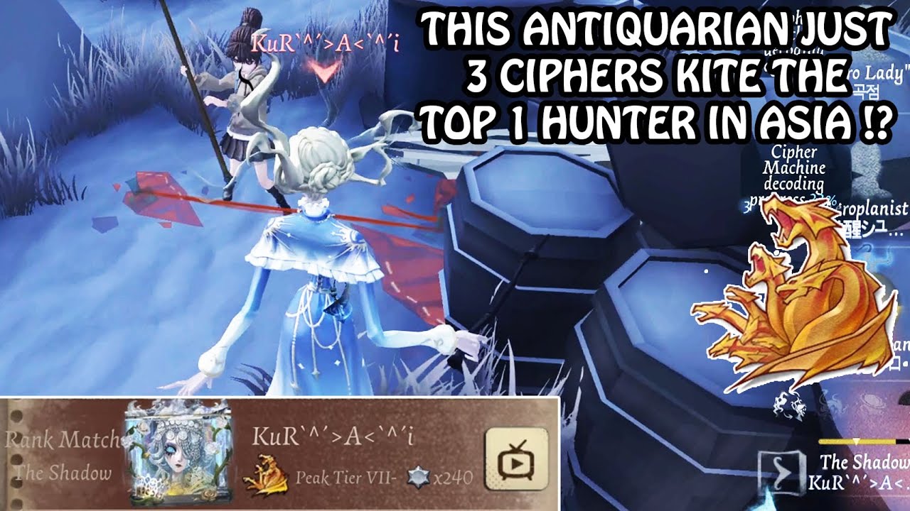Insane Survivor gameplay against Top 1 Hunter in Asia server - #identityv
