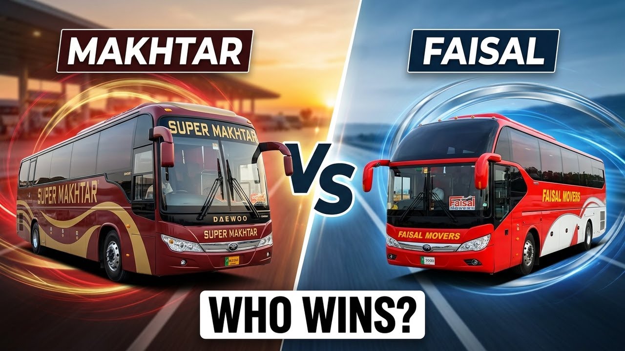 Super Makhtar Daewoo Bus Service || Faisal Movers Bus Service