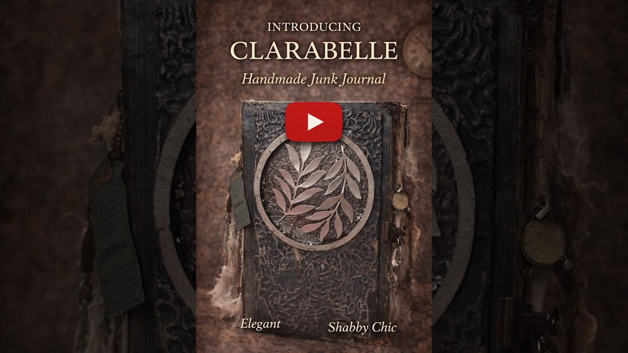 Clarabelle Handmade Junk Journal😂✨ | Shaker Cover, Chunky Hardcover Mixed Media Flip Through