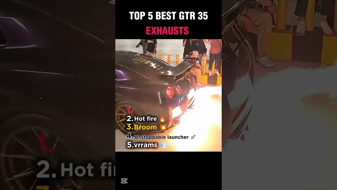 Ranking top 5 GTR 35 exhausts 🥶 #carexhausts #nissangtr #gtr35 #cars