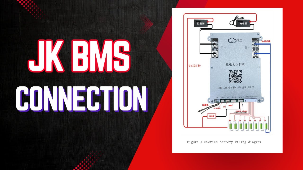 Jk bms jikong 15ah 30ah 20s 60volt connection karna jane aasane se @jkbms @ev @battery