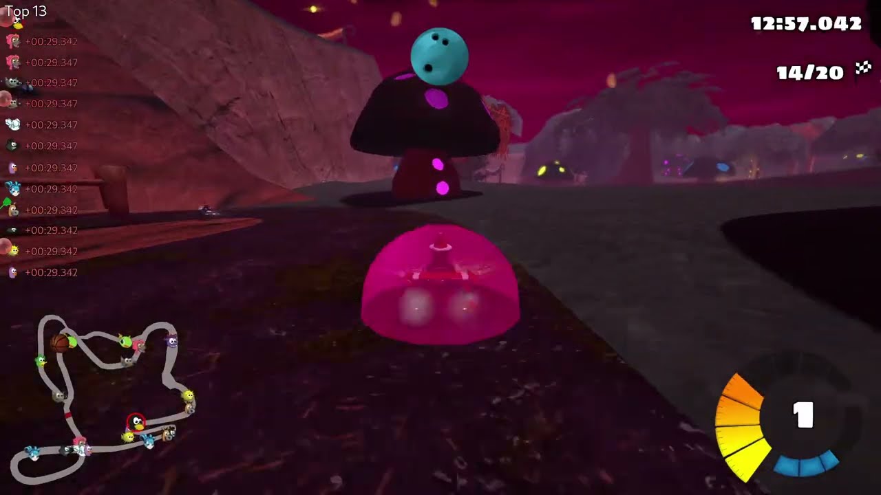 SuperTuxKart - Litspore Moor, 20 laps, expert