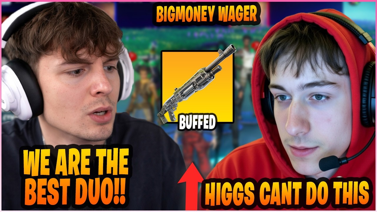 PETERBOT & CLIX Plays WAGER With The BUFFED LEGENDARY PUMP SHOTGUN Against Pros For The FIRST TIME!