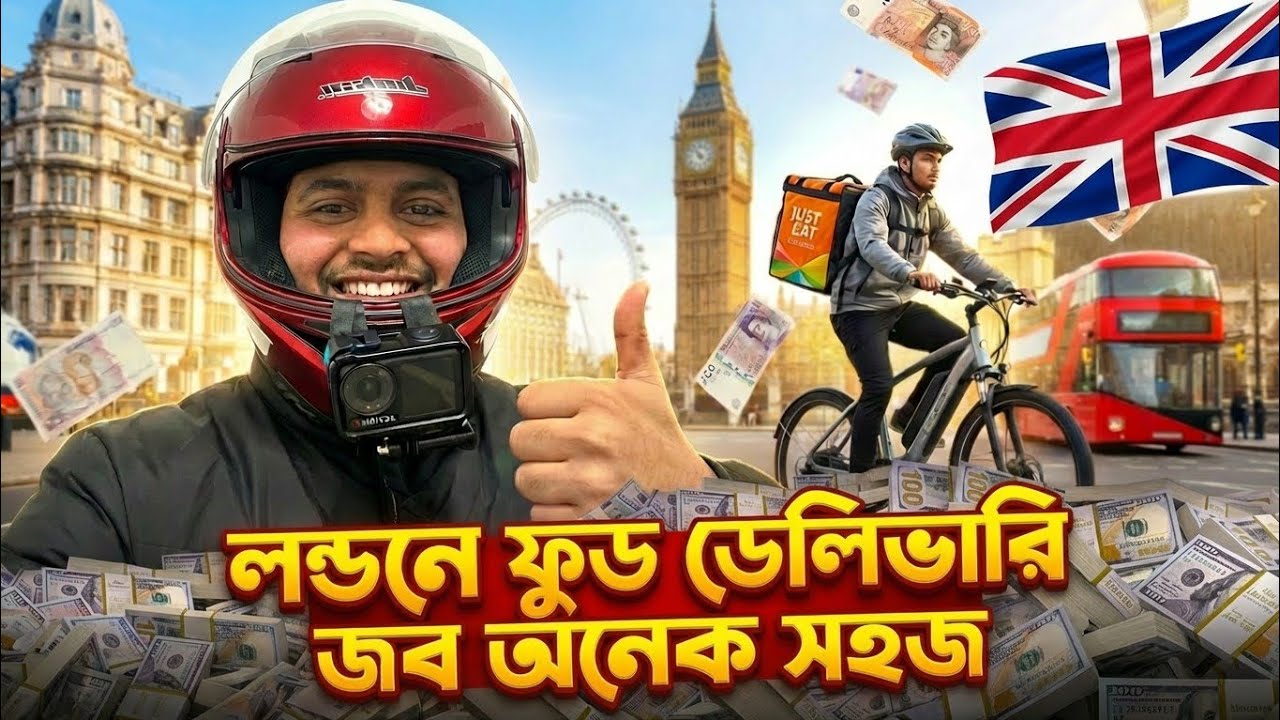 লন্ডনে ফুড ডেলিভারি জব অনেক সহজ //Ep-03// Food Delivery Job in the Uk 🇬🇧