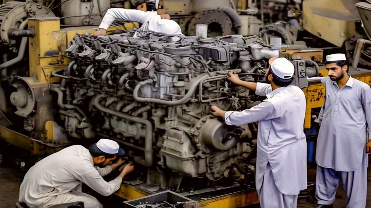 How to Revive a Seized Caterpillar Engine | Incredible Process of Rebuilding a Caterpillar Engine