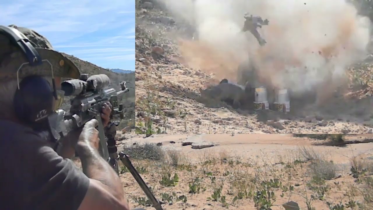 AK-308 Saiga hits same can Twice 155gr 175gr Swiss 308 knock down cans