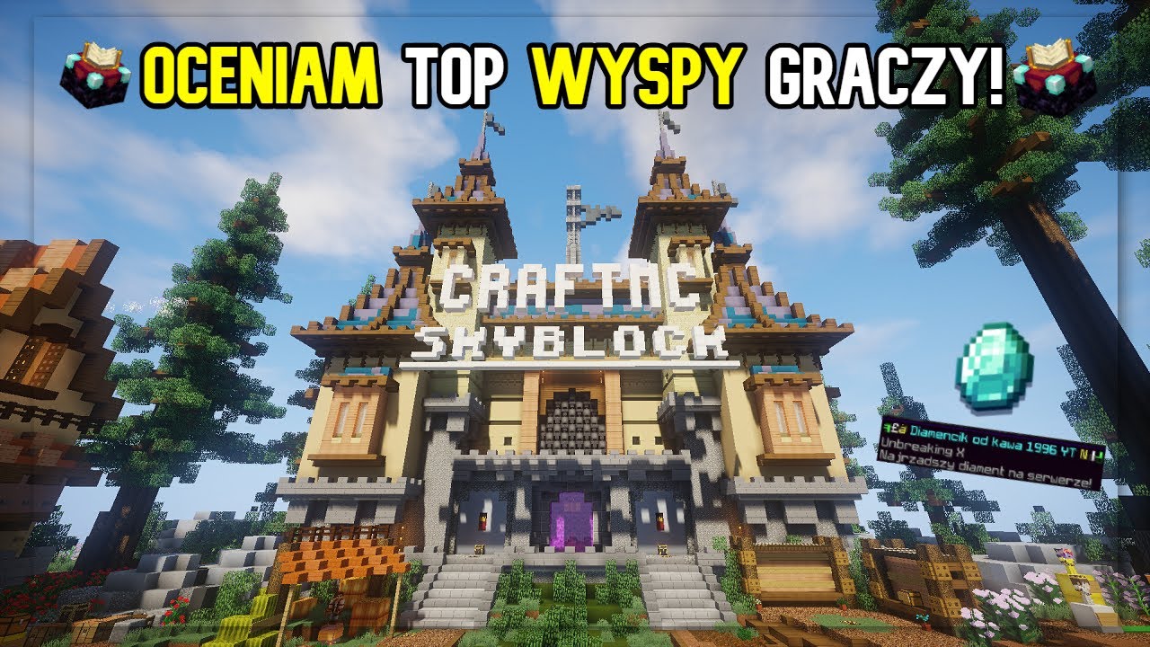 MINECRAFT: SKYBLOCK! Oceniamy wyspy graczy! *LEGENDARNY DIAMENT NA CRAFTMC.PL*