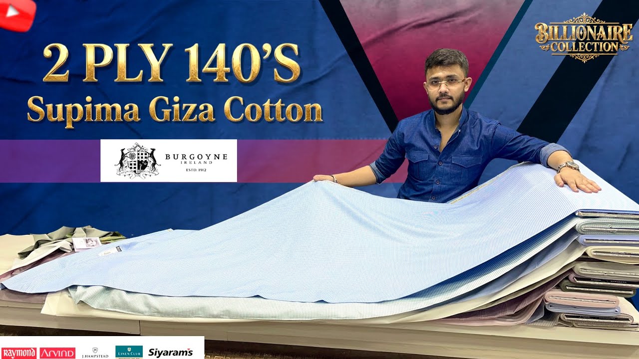 Top 12 Luxurious 2/140&rsquo;s Supima Giza Cotton Fabric for Shirt | Billionaire Collection | Office Wear