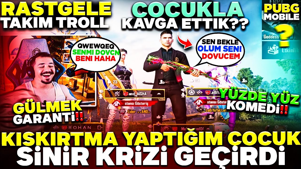 KIŞKIRTMA YAPTIĞIM ÇOCUK SİNİR KRİZİ GEÇİRDİ KAVGA ETTİK xD RASTGELE TAKIM TROLL