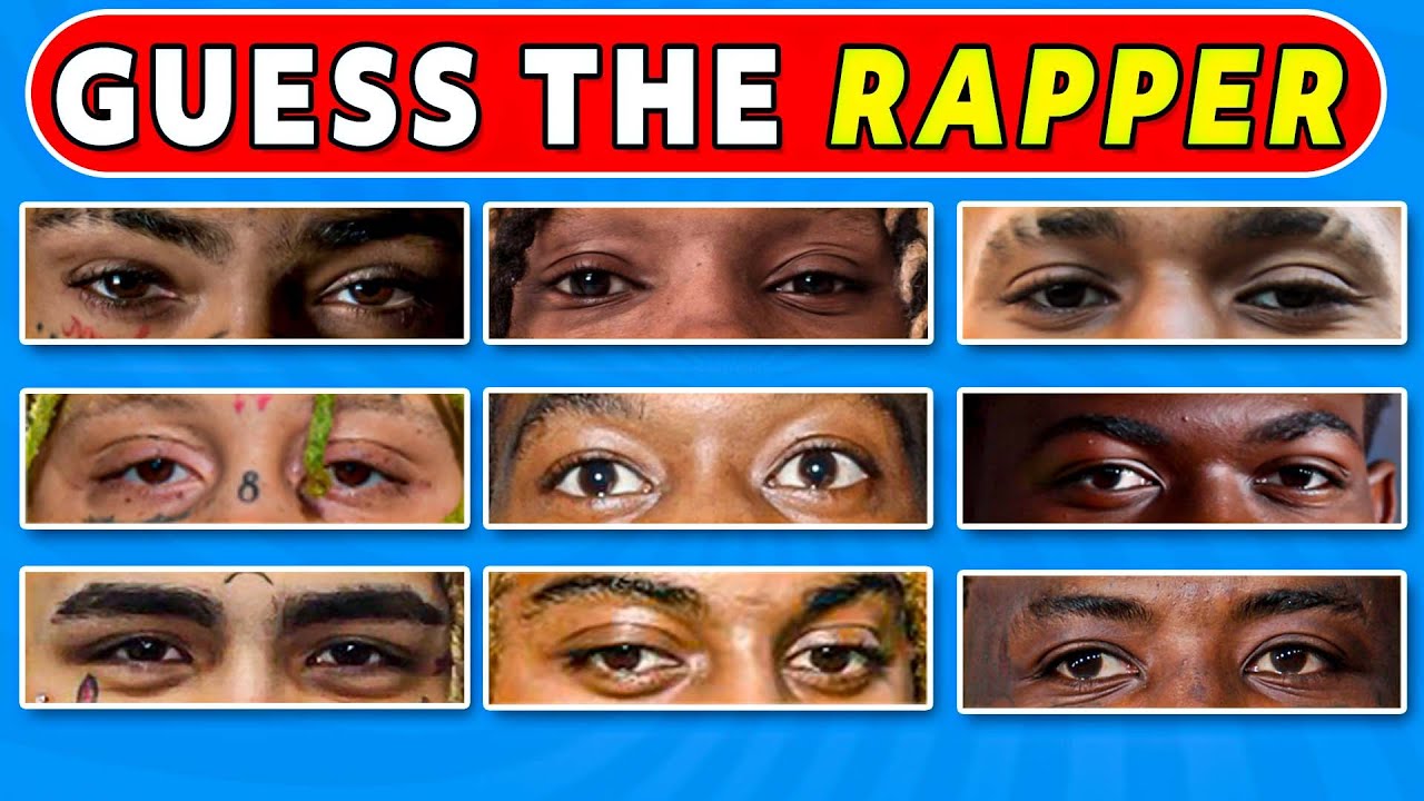 Guess The Rappers by their Eyes 🎵👀✅ | 99.9% Fail | HARD VERSION | Rap Quiz 2024 |