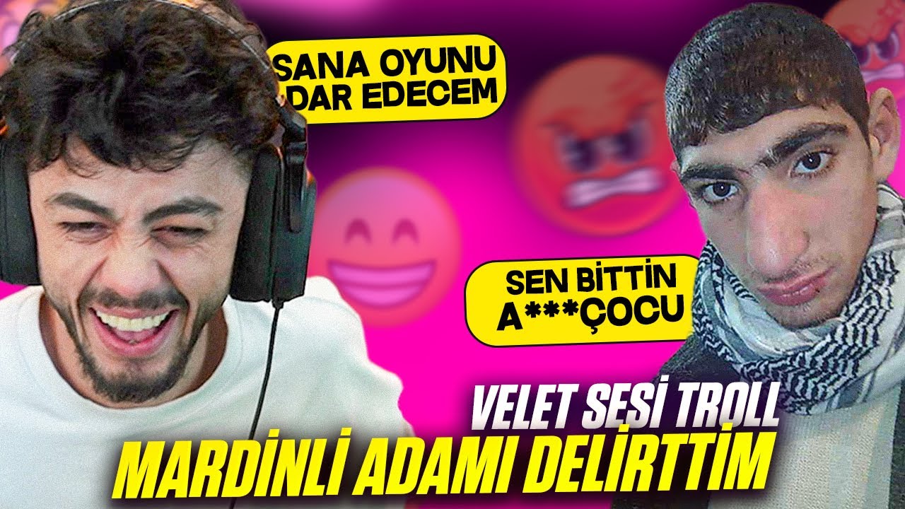 MARDİNLİ ADAMI DELİ ETTİM !! ( VELET SESİ TROLL ) - PUBG Mobile