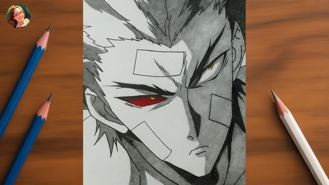 How to Draw Garou | One Punch Man | Step-by-Step Anime Tutorial
