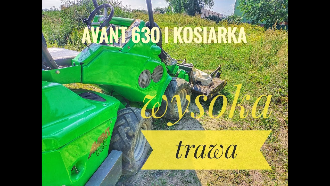 Avant 630 vs wysoka trawa - kosiarka hydrauliczna - traktorek - rotacyjna ​​ #Avant #Loader