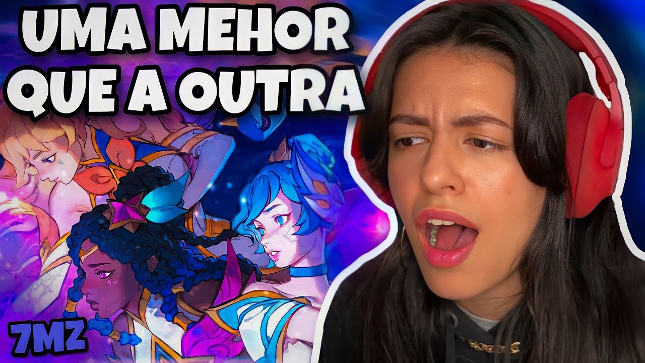 REACT Rap das Guardiãs Estelares (League of Legends) - GAROTAS MÁGICAS | 7minutoz | gostosa reagindo