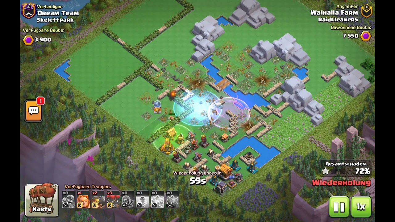 COC Raid: One Shot | Yellow Print Layout - Skeleton Park - 2026-02-22