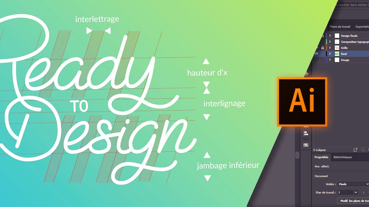 Vectoriser un lettrage manuel avec Illustrator CC