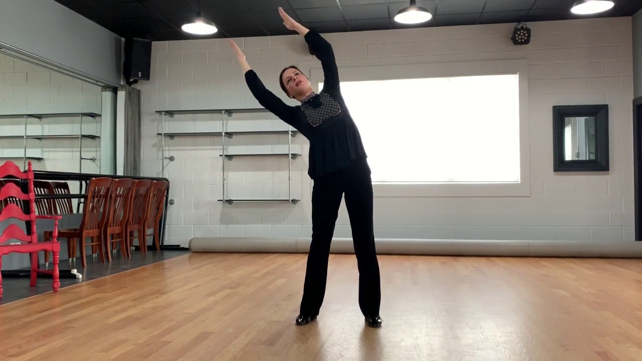 Exercise for sway in smooth and standard ballroom dancing