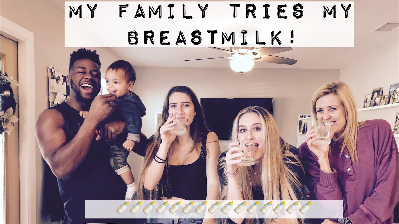 Family Drinks My Breast Milk | Breastmilk Challenge | *trying my own breast milk*