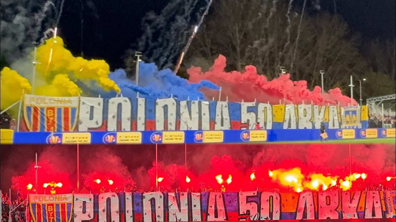 Arka & Polonia 50 lat zgody / Zgodowa oprawa podczas meczu PP