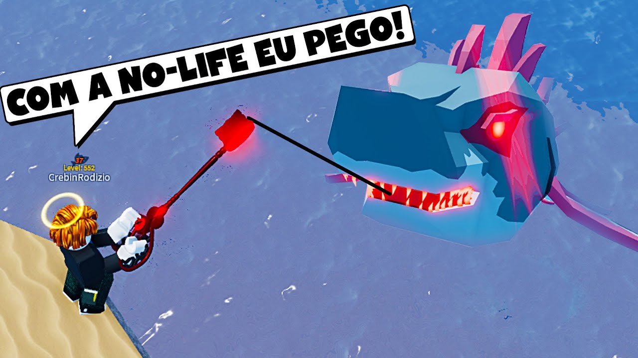 FINALMENTE PEGUEI A NO LIFE ROD NO FISCH E AINDA PESQUEI ISSO... - ROBLOX