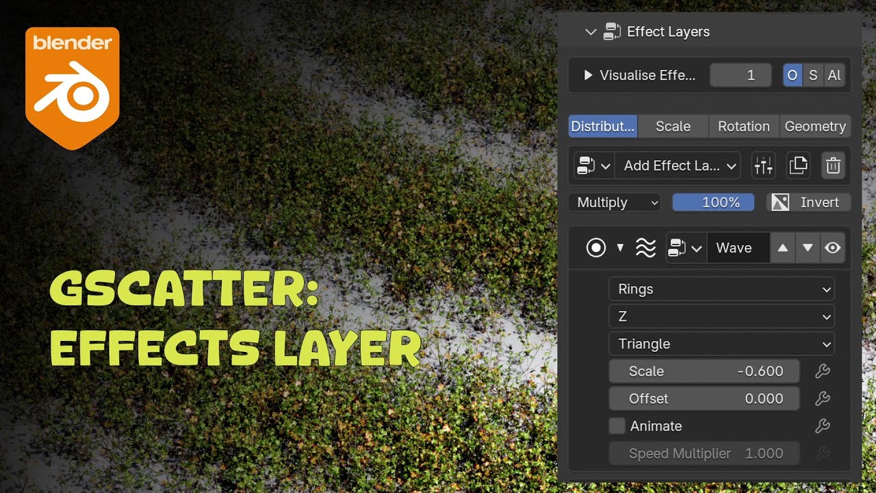 GScatter Complete Guide in Blender #3 – Effects Layer