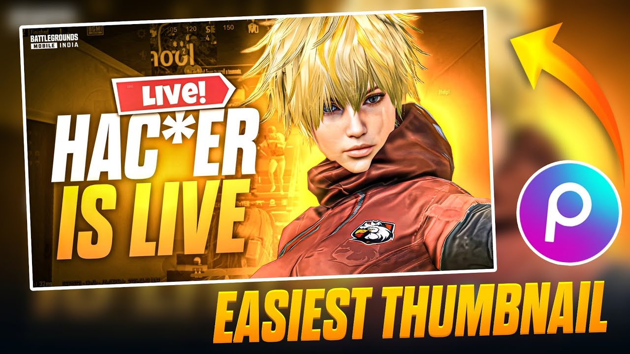 Make This Easiest Live Stream Thumbnail In PicsArt 🔥