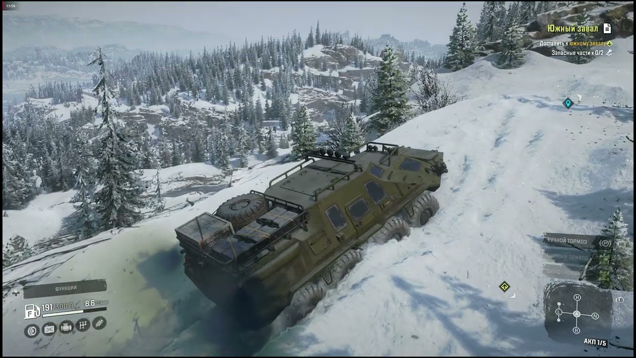 Открыл топовый двиг для Sleiter ST 816 Elephant и взял задание на открытие Mercer K520 в SnowRunner