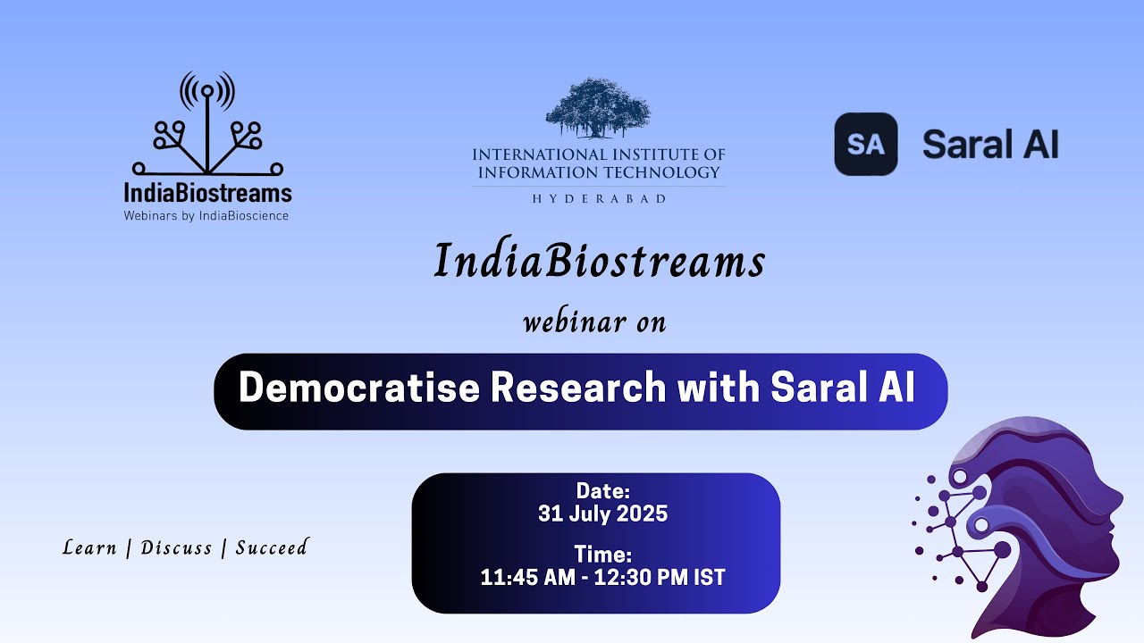 IndiaBiostreams: Democratise Research with Saral AI
