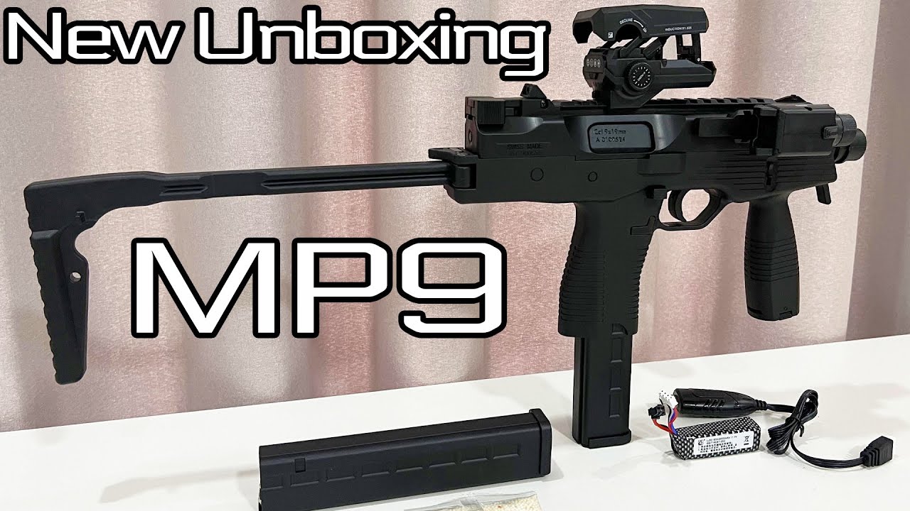 Realistic MP9 Gel Ball Blaster Toy Gun Unboxing