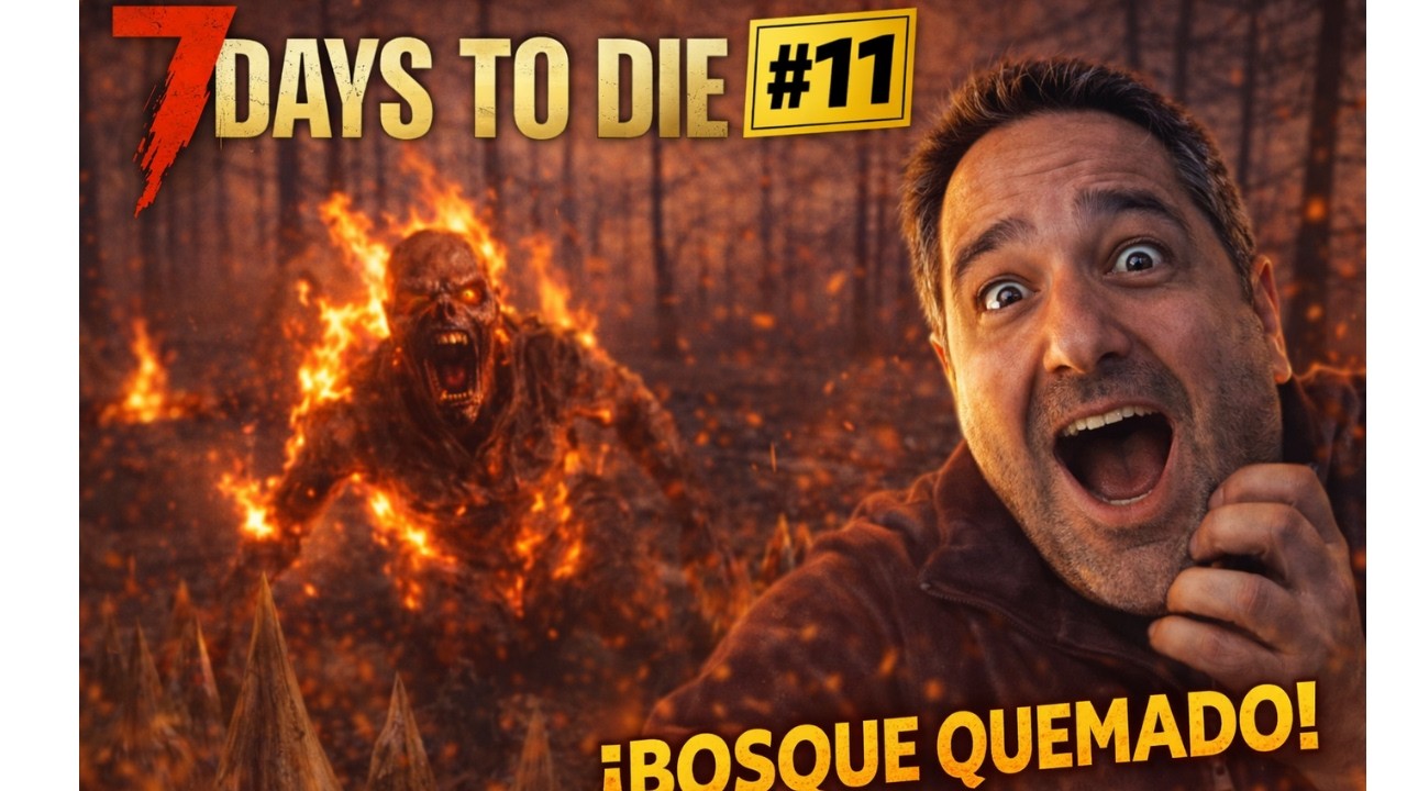 7 DAYS TO DIE #11 | Difícil Supervivencia en el BOSQUE QUEMADO | Gameplay Español