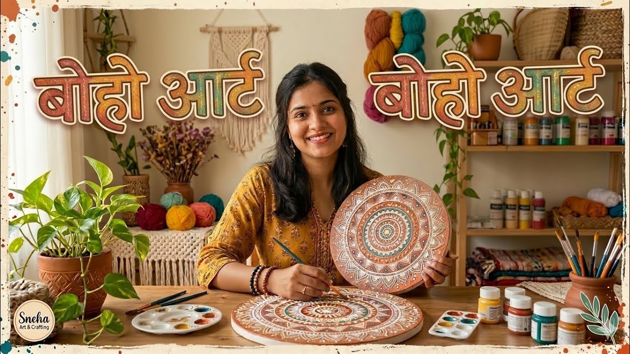 Boho arts 🎨🍃 || beautiful new boho arts 😍 #art #trendingvideo  #viralvideo #video #bohoart #craft 