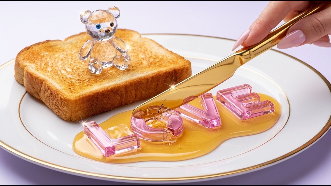 Oddly Satisfying AI ASMR Spreading Glass Textures