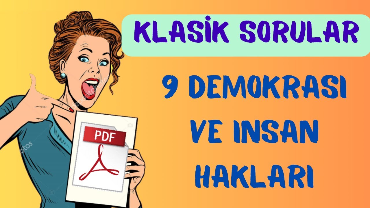 9. SINIF DEMOKRASİ VE İNSAN HAKLARI 1. DÖNEM 1. YAZILI 2023 - Açık Uçlu Soru  Klasik Yazılı (Yeni)