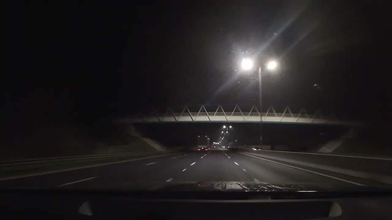 Driving from London to Bristol (M4) 07/03/2024 Nighttime 8x speed 1080p