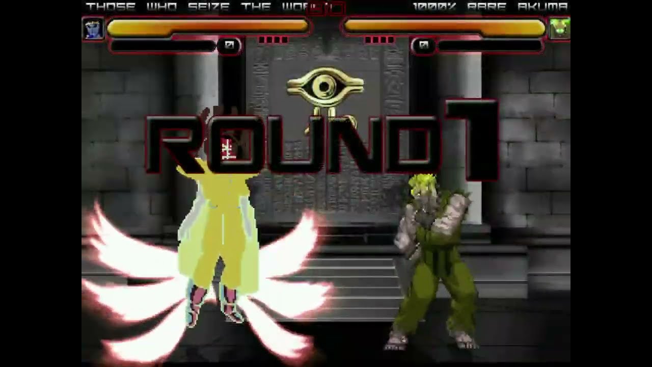 Mugen Random Battles: Those who seize the world Vs 1000% Rare Akuma