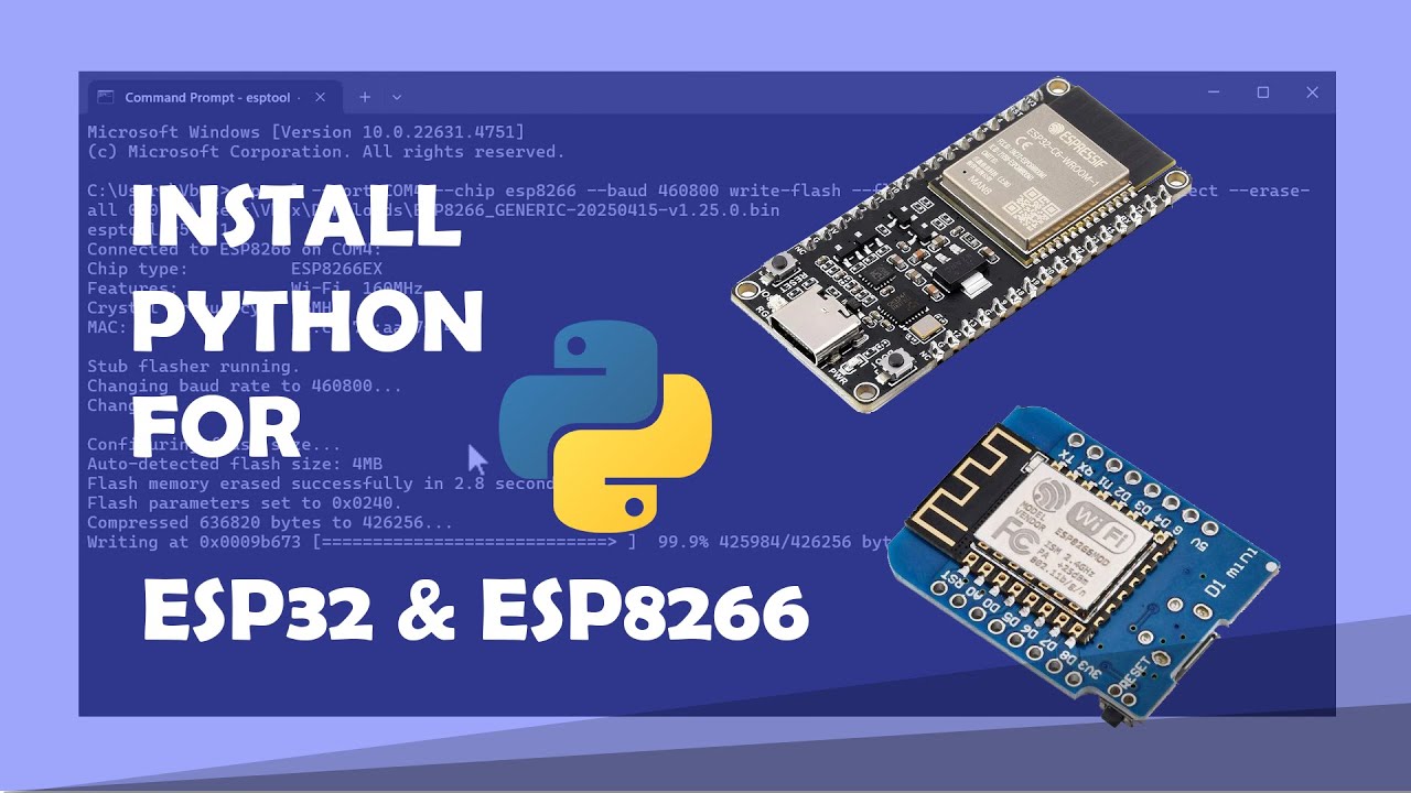 How to Install Python for esptool & Thonny IDE (ESP32/ESP8266)