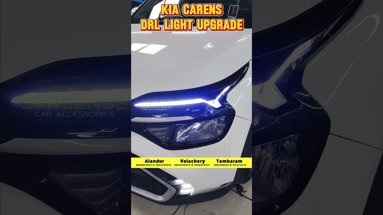 Kia Carens DRL Light Upgrade | Car Lights | Car Accessories Chennai | Car Sense #shorts #leddrl