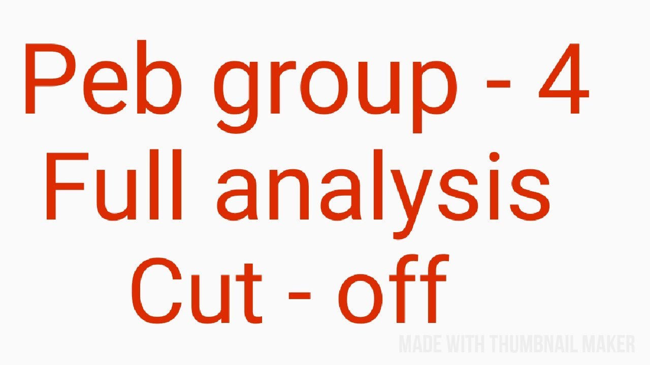Group 4 cut-off 2018 full analysis