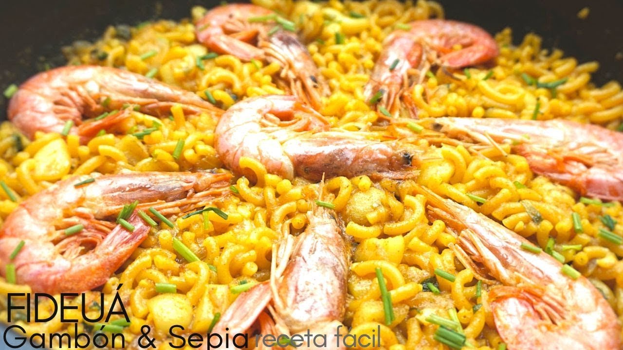 La mejor FIDEUÁ de marisco 🥘🥘🥘  (con GAMBÓN y SEPIA)