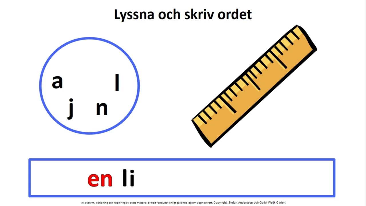 6 Lyssna och skriv orden