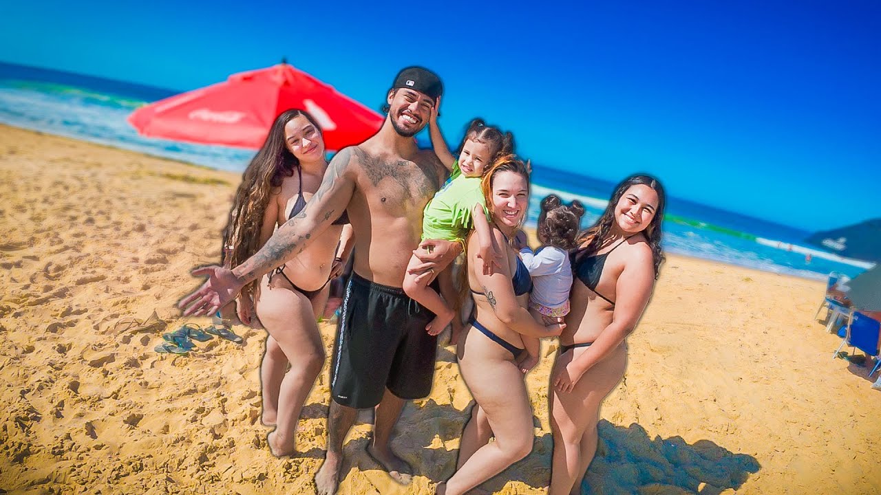LEVEI AS MULHERES PRA PRAIA… E COMEÇOU A BAGUNÇA! 😂🏖️