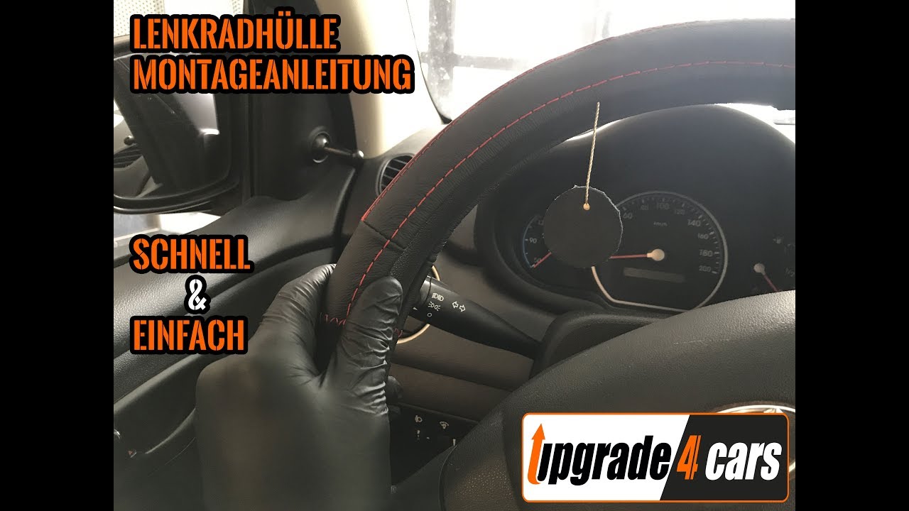 Lenkradbezug richtig beziehen Lenkradschoner Lenkradh&uuml;lle Lenkradschutz