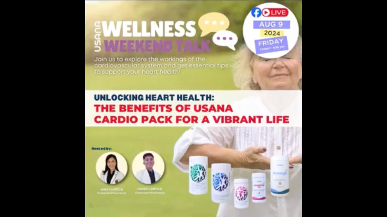 Aug-9-2024 Product Training - The Benefits of USANA Cardio Pack for a vibrant life